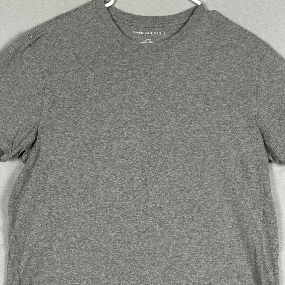 American Eagle T-Shirt Mens Large Standard Fit Grey Casual Short Sleeve Tee EUC
